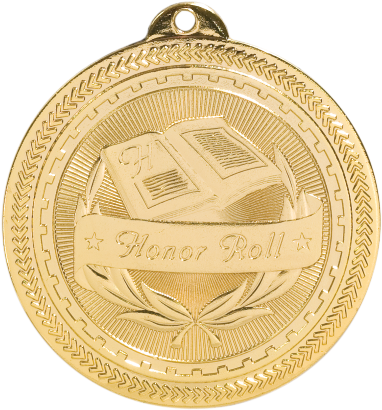 Honor Roll Britelazer Medal - Engraved Gold Honor Roll Medal (984x1024), Png Download