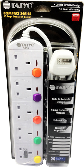 Taiyo Extension Cord Singapore (468x624), Png Download