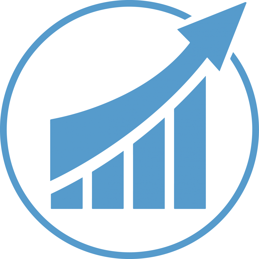 Boosts The Economy - Simbolo De Crecimiento Economico (1000x1000), Png Download