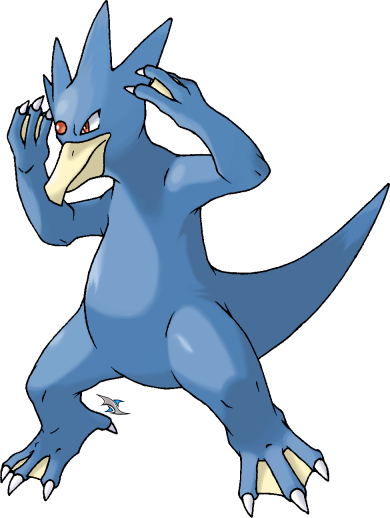 Golduck - Pokemon 055 (390x518), Png Download