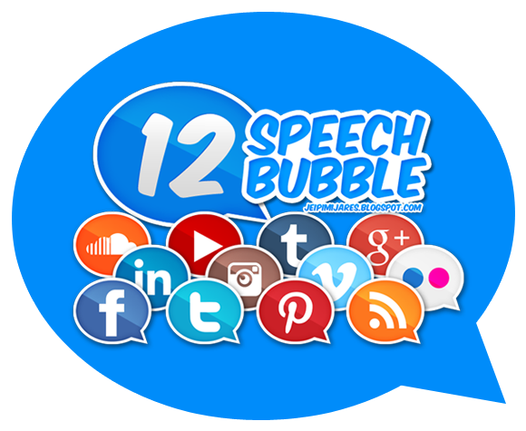 Speech Bubble Styled Social Media Icons - Social Media Icons Speech Bubble (640x480), Png Download
