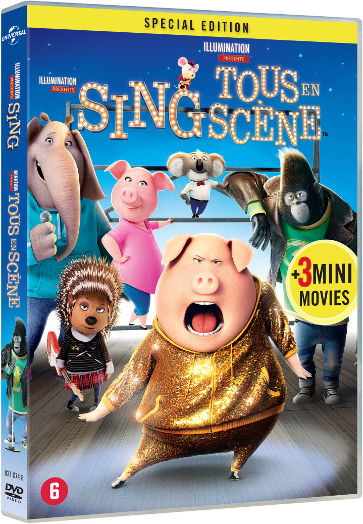 Sing Dvd 3d - Sing Dvd Cover (794x1080), Png Download
