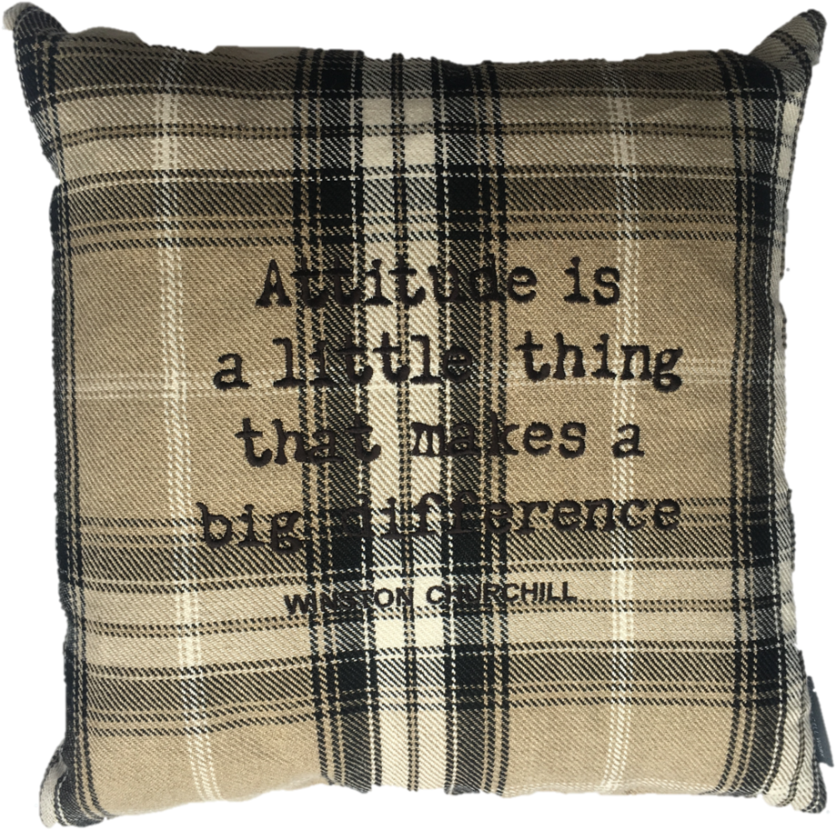 Winston Churchill 'attitude' Cushion Square - Cushion (1024x1024), Png Download