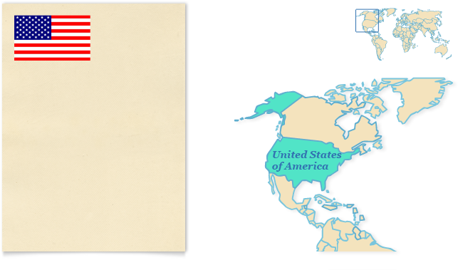 Estados Unidos - World Map (708x391), Png Download