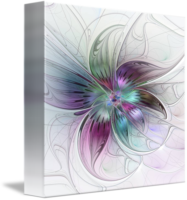 "colorful Abstract Flower" By Gabiw Art, // Modern - Passion Flower (606x650), Png Download