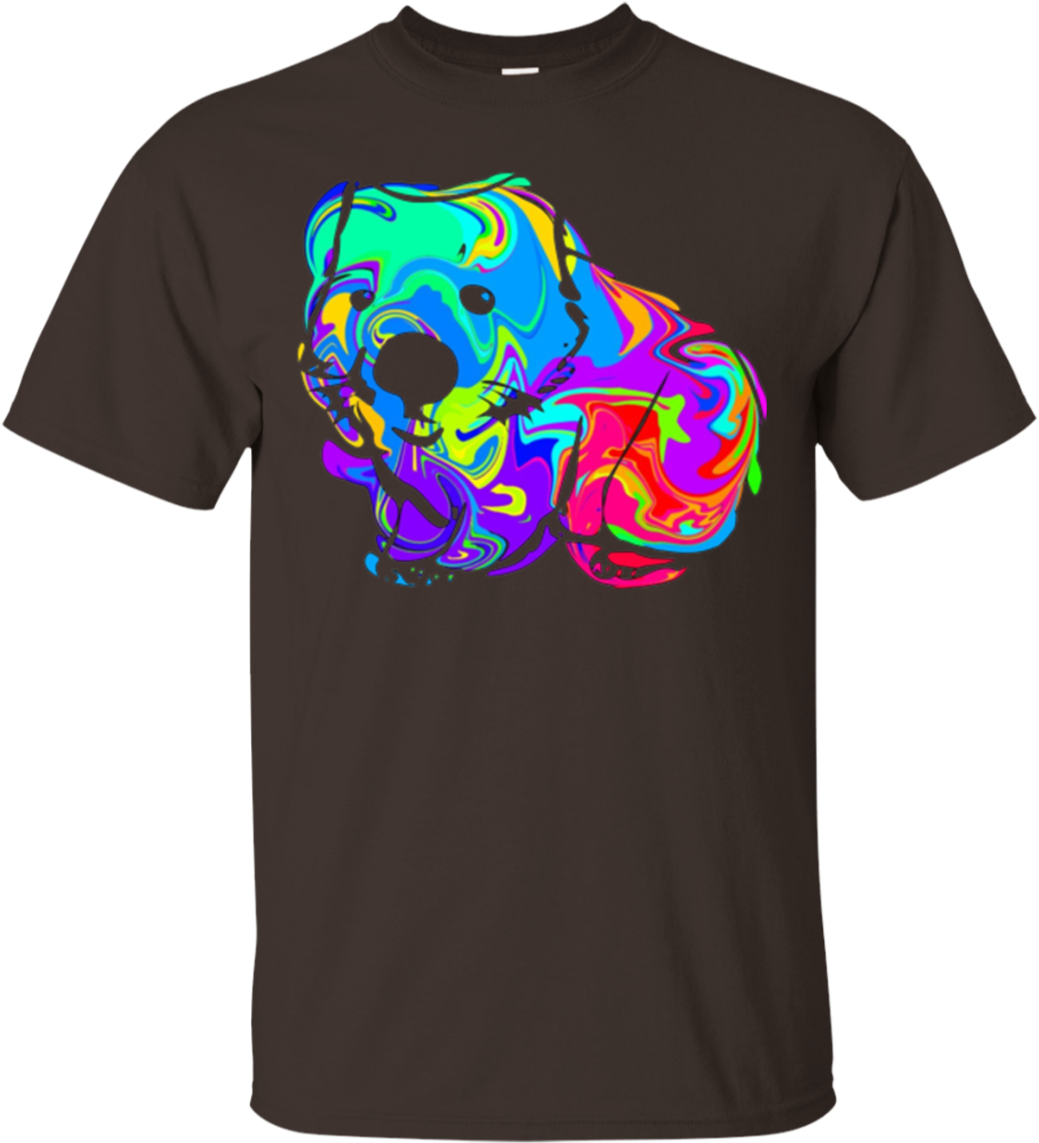 "wombat" Colorful Abstract Animal Graphic T-shirt - Shirt (1155x1155), Png Download
