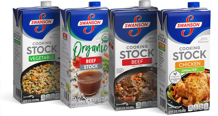 Our Stocks - Swanson Unsalted Cooking Stock, Chicken, 32 Ounce (pack (726x386), Png Download