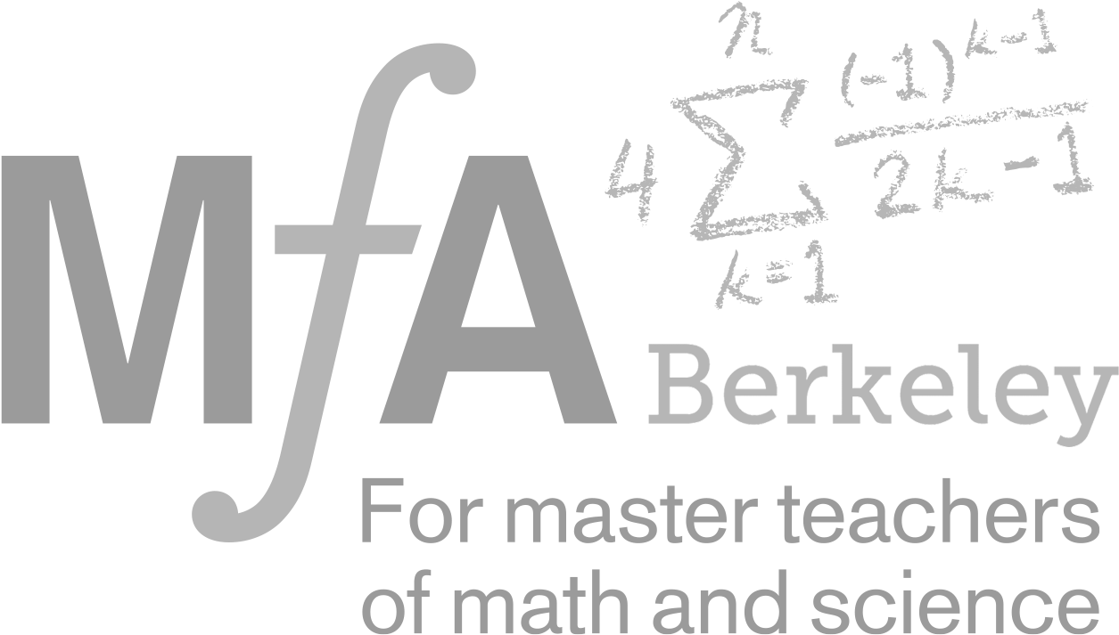 Mƒa Berkeley Logo-tagline, Grayscale - Math For America (1732x1190), Png Download