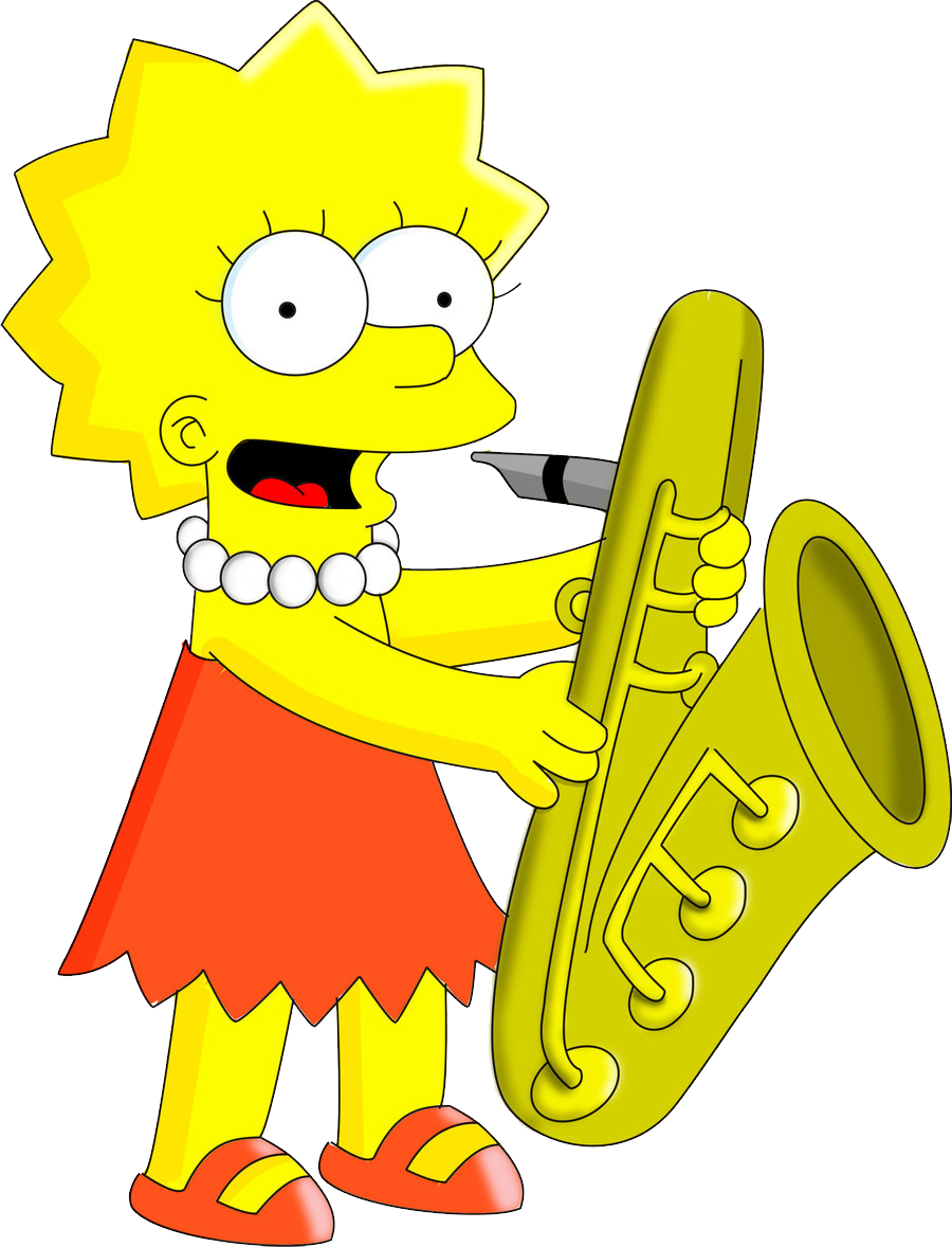 Lisa Simpson Saxophone Png (900x1178), Png Download