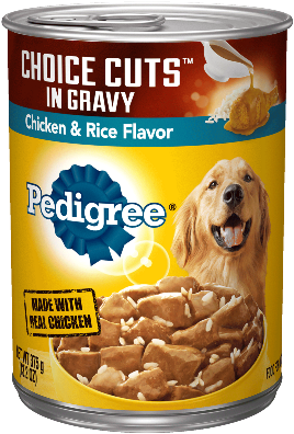 Pedigree® Wet Dog Food Choice Cuts® In Gravy With Chicken - Pedigree Chopped Ground Dinner Chicken (300x400), Png Download