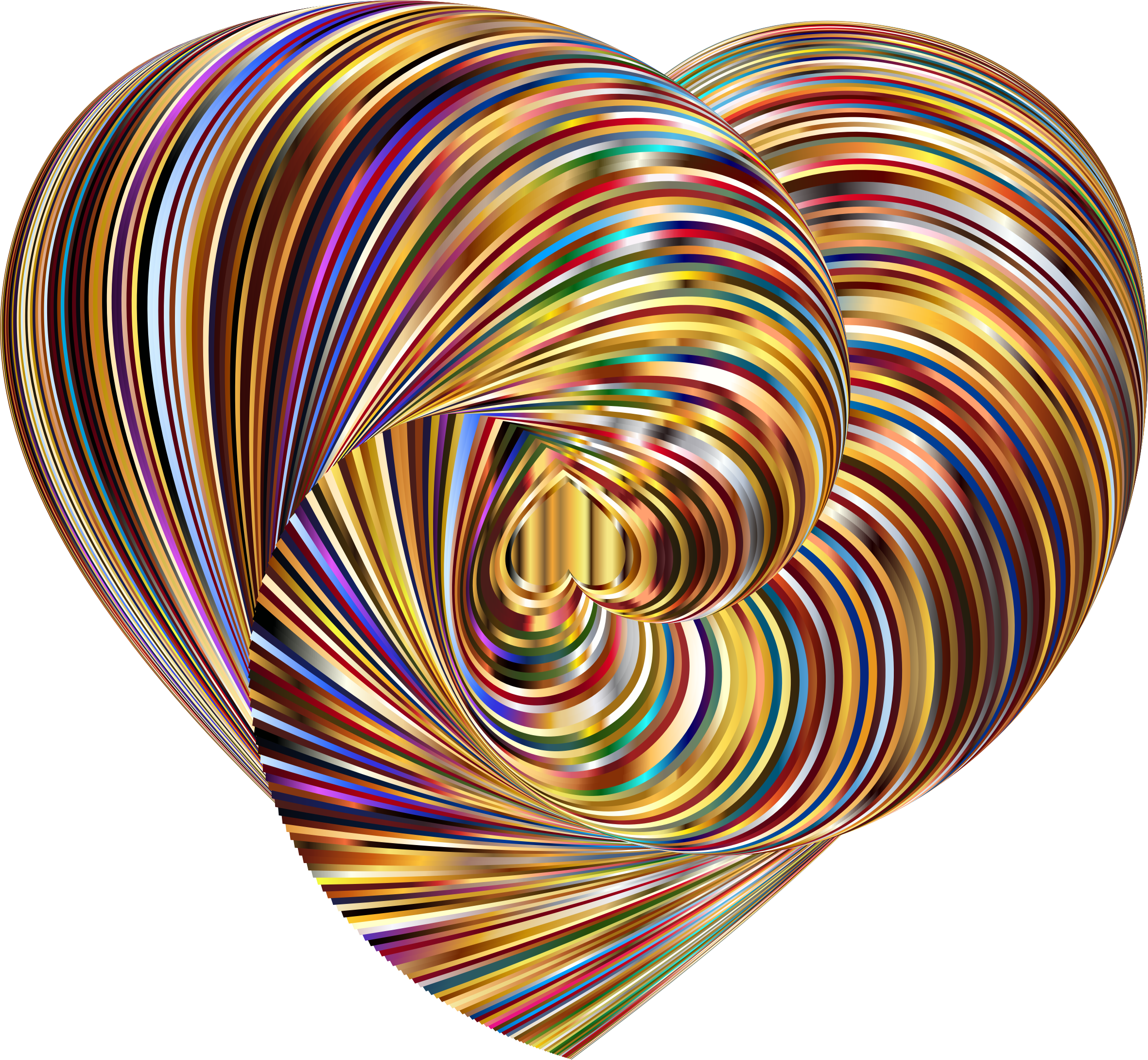 This Free Icons Png Design Of Hearts In Heart 180 Twist (2362x2180), Png Download