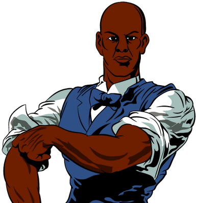Booker T - Party - Cartoon (400x400), Png Download