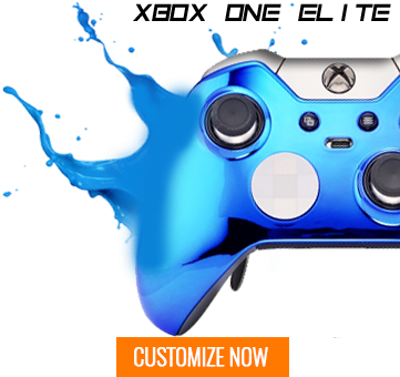 Xbox One Elite Menu - Chrome Blue Xbox One Elite Un-modded Custom Controller (360x360), Png Download
