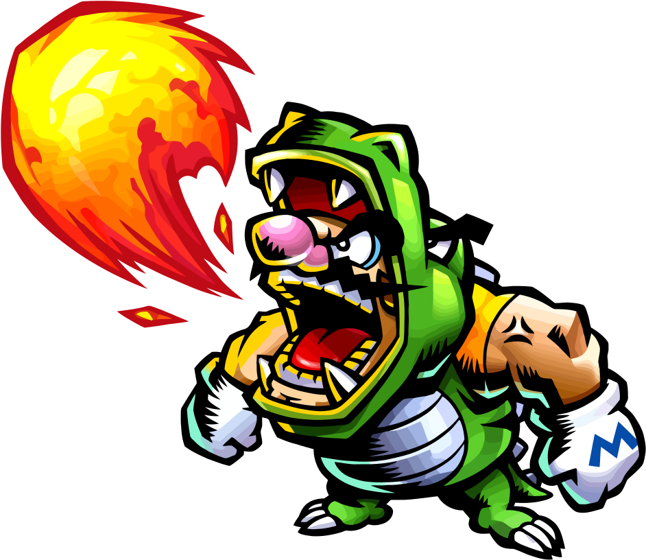 Dragon Wario Artwork - Wario Master Of Disguise Dragon (952x832), Png Download