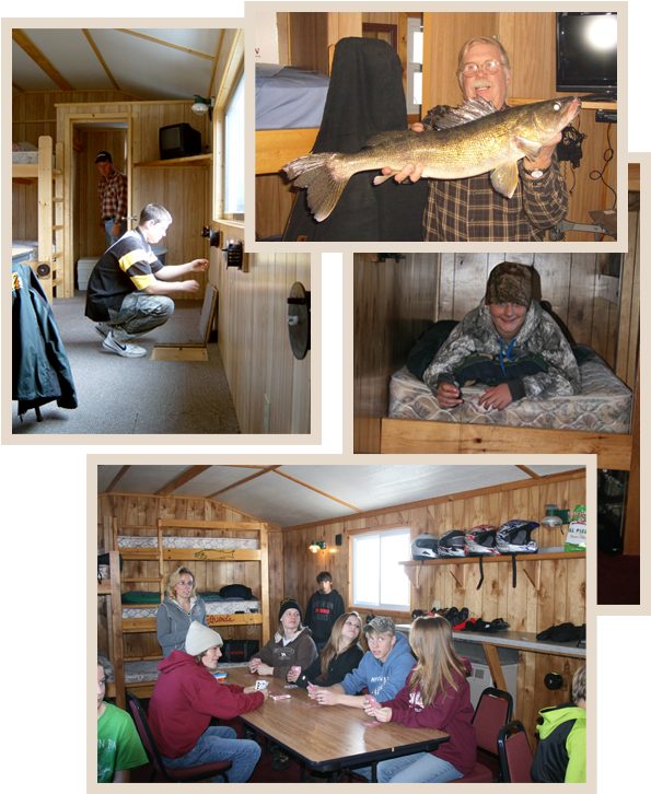 Our Deluxe Houses Features - Ice Fishing House Rentals (653x787), Png Download