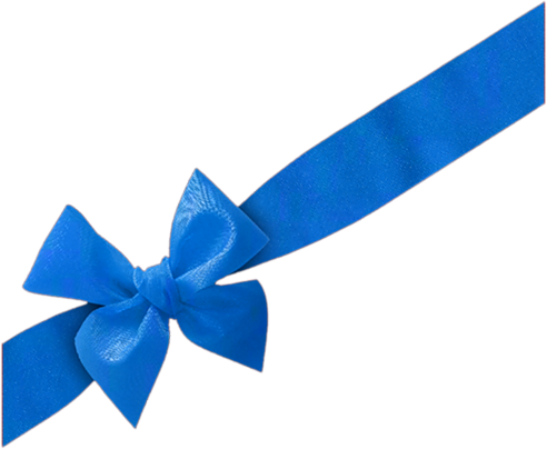 Blue Bow Ribbon Png - Noeud Bleu (492x404), Png Download