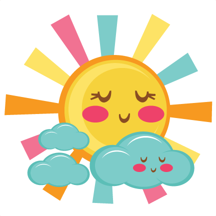 Cute Sun Svg Scrapbook Cut File Cute Clipart Files - Sun Cute Clipart Png (432x432), Png Download