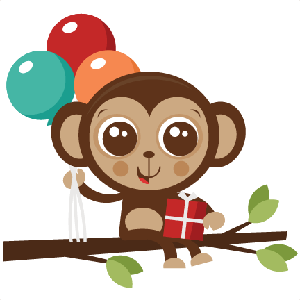 Birthday Monkey Svg Cut File Birthday Svg Files Birthday - Happy Birthday Monkey Cartoon (432x432), Png Download