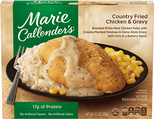 Country Fried Chicken & Gravy - Marie Callender's Country Fried Chicken And Mashed (500x500), Png Download