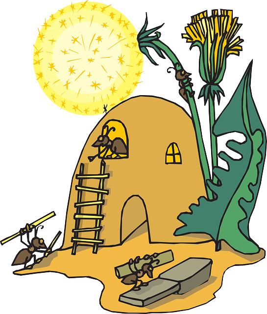 Home, Sand, Leaf, Flower, Ant, Hill, Insect, Dirt - Ant Home Clipart (545x640), Png Download
