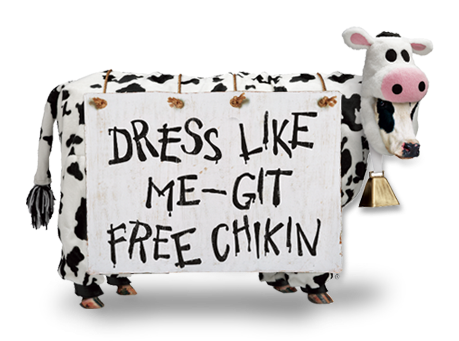 Chick Fil A Cow Png - Cow Appreciation Day Png (459x341), Png Download