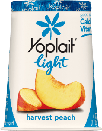 Harves Peach - Yoplait Light Yogurt, Banana Cream Pie - 6 Oz Cup (433x433), Png Download