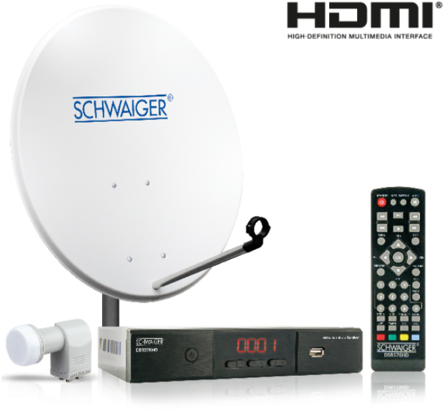 Satellite System - Hdmi (650x650), Png Download