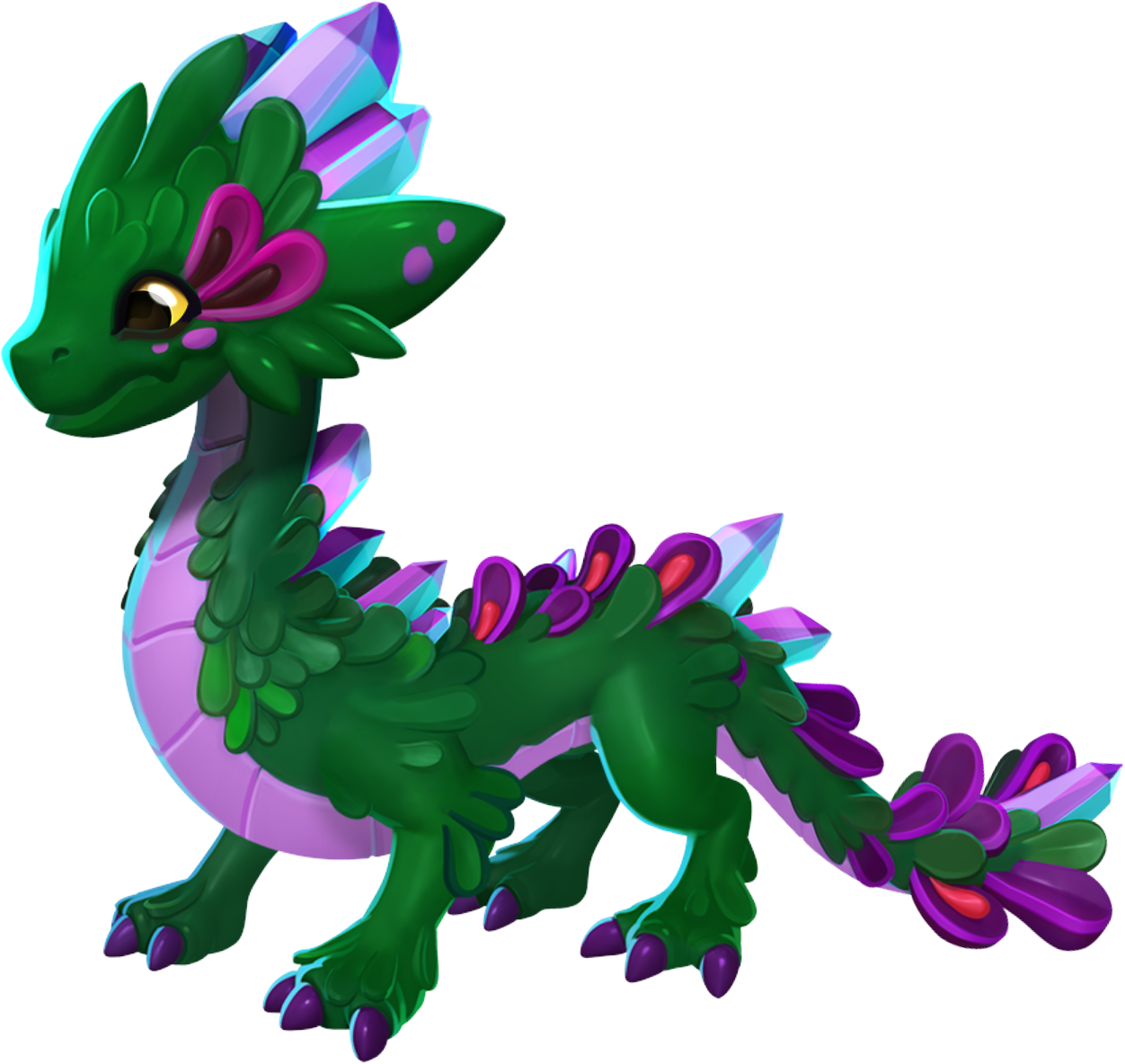 Garden Dragon - Dragon De Jardin Dragon Mania Legends (1252x1184), Png Download