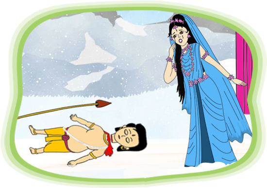 All The Gods And Goddesses Turned To Lord Shiva To - Lord Shiva Cut Ganesha's Head (562x396), Png Download