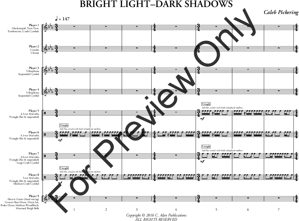 Bright Light Dark Shadows - Sheet Music (1056x816), Png Download
