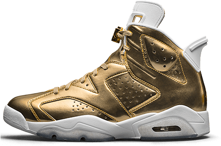 2016metallic Gold / White - Jordans Transparent (460x299), Png Download