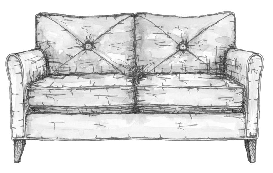 Couch - Studio Couch (1000x623), Png Download