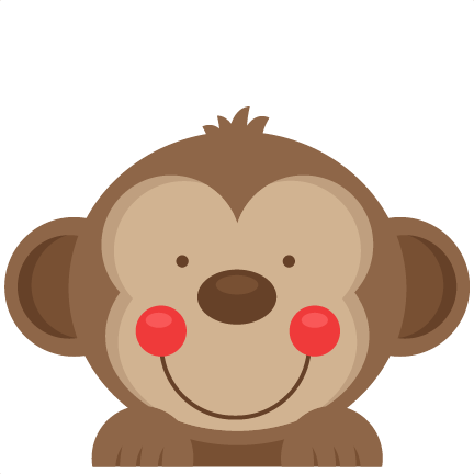 Peeking Monkey Svg Scrapbook Cut File Cute Clipart - Monkey Peeking Clipart (432x432), Png Download