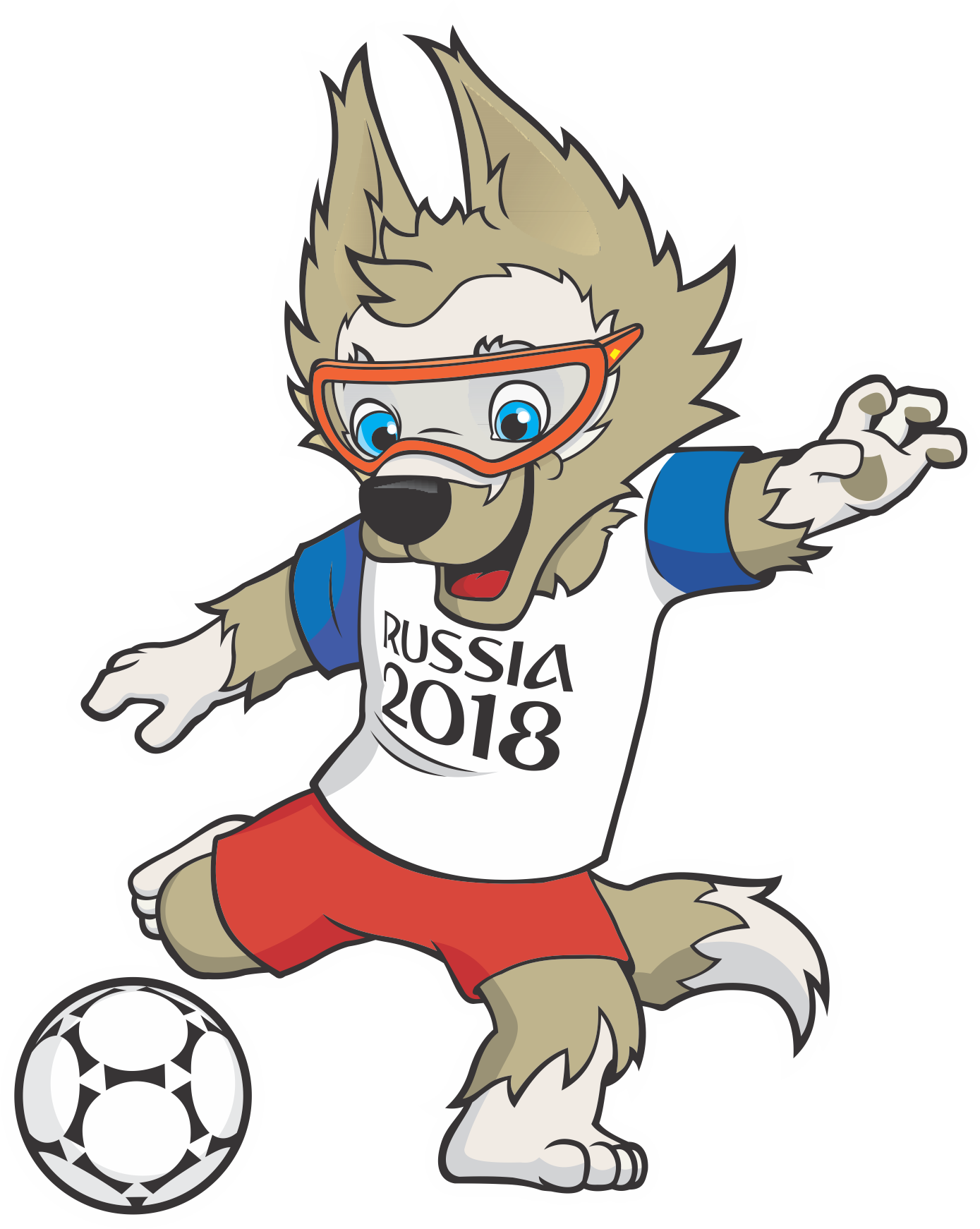 Copa Do Mundo Rússia 2018 Mascote Zabivaka 5 Png - World Cup 2018 Mascot Png (1389x1742), Png Download