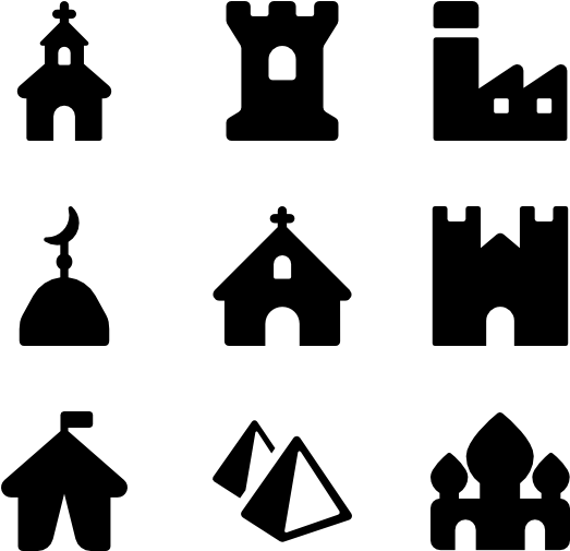 In The Temple - Mosque Pictogram (600x564), Png Download