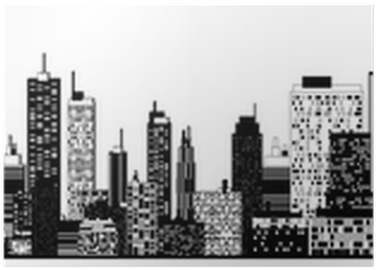 A Black And White Illustration Of City Skyline - Una Suite A Manhattan (400x400), Png Download