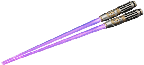 Star Wars Lightsaber Chopsticks - Kotobukiya Star Wars: Mace Wind Light Up Chopsticks (600x600), Png Download