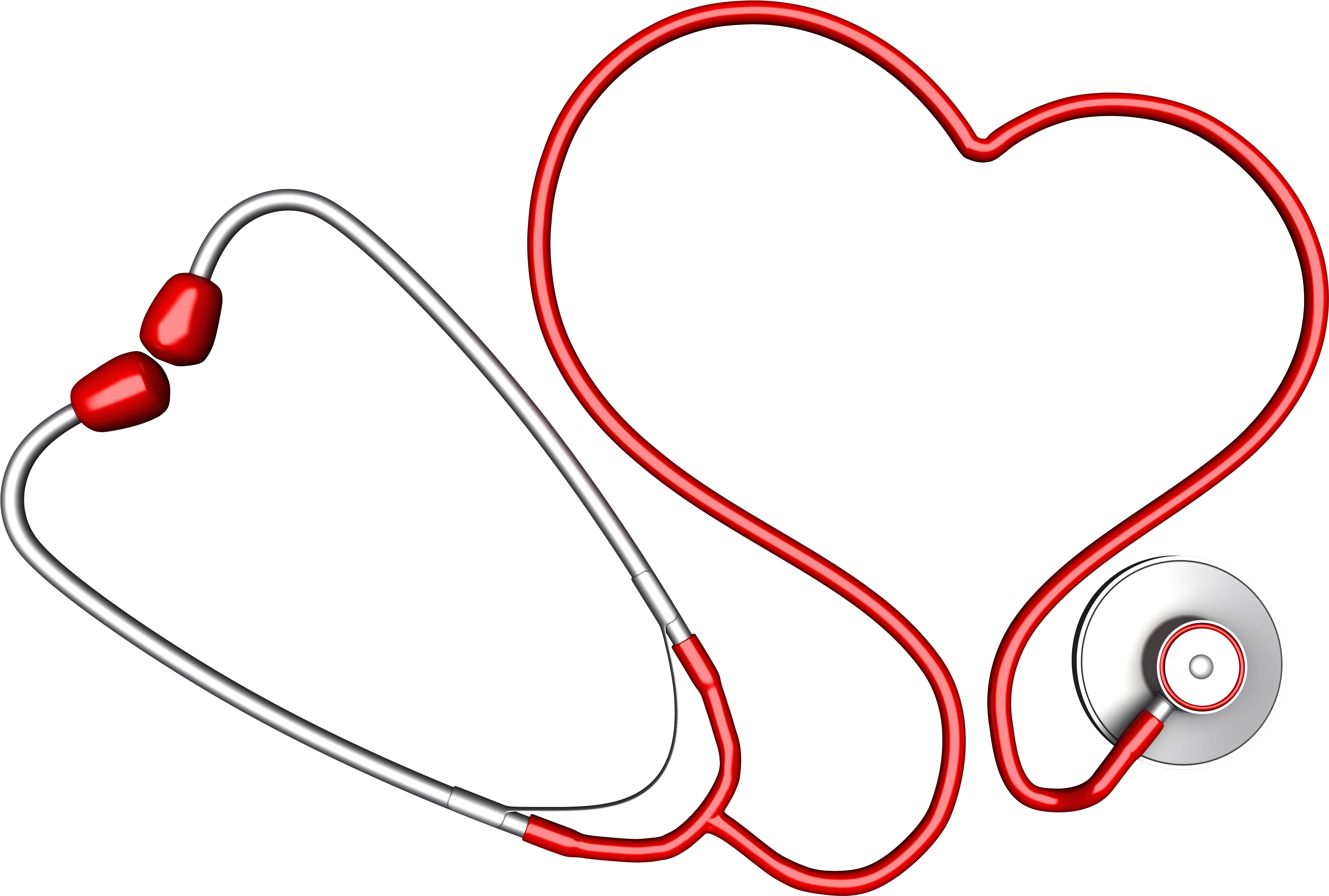 Stethoscope Heart Png - Stethoscope Heart Clipart Png (5305x3756), Png Download