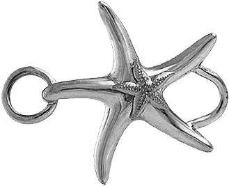 Starfish With Little Starfish Topper - Body Jewelry (360x360), Png Download