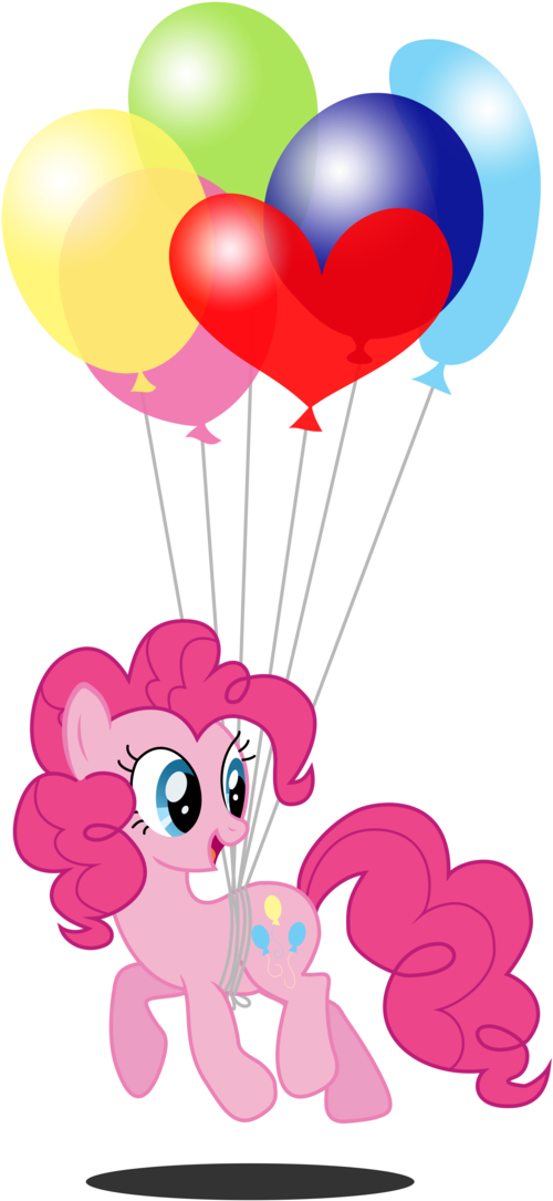Oh Pinkie Pie - Pinkie Pie Balloons (680x1176), Png Download