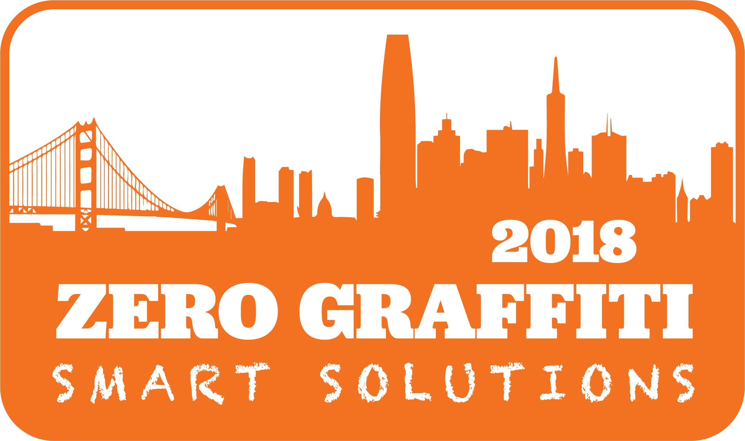 Zero Graffiti - Battoo San Francisco City Skyline Silhouette Wall Art (2386x1415), Png Download