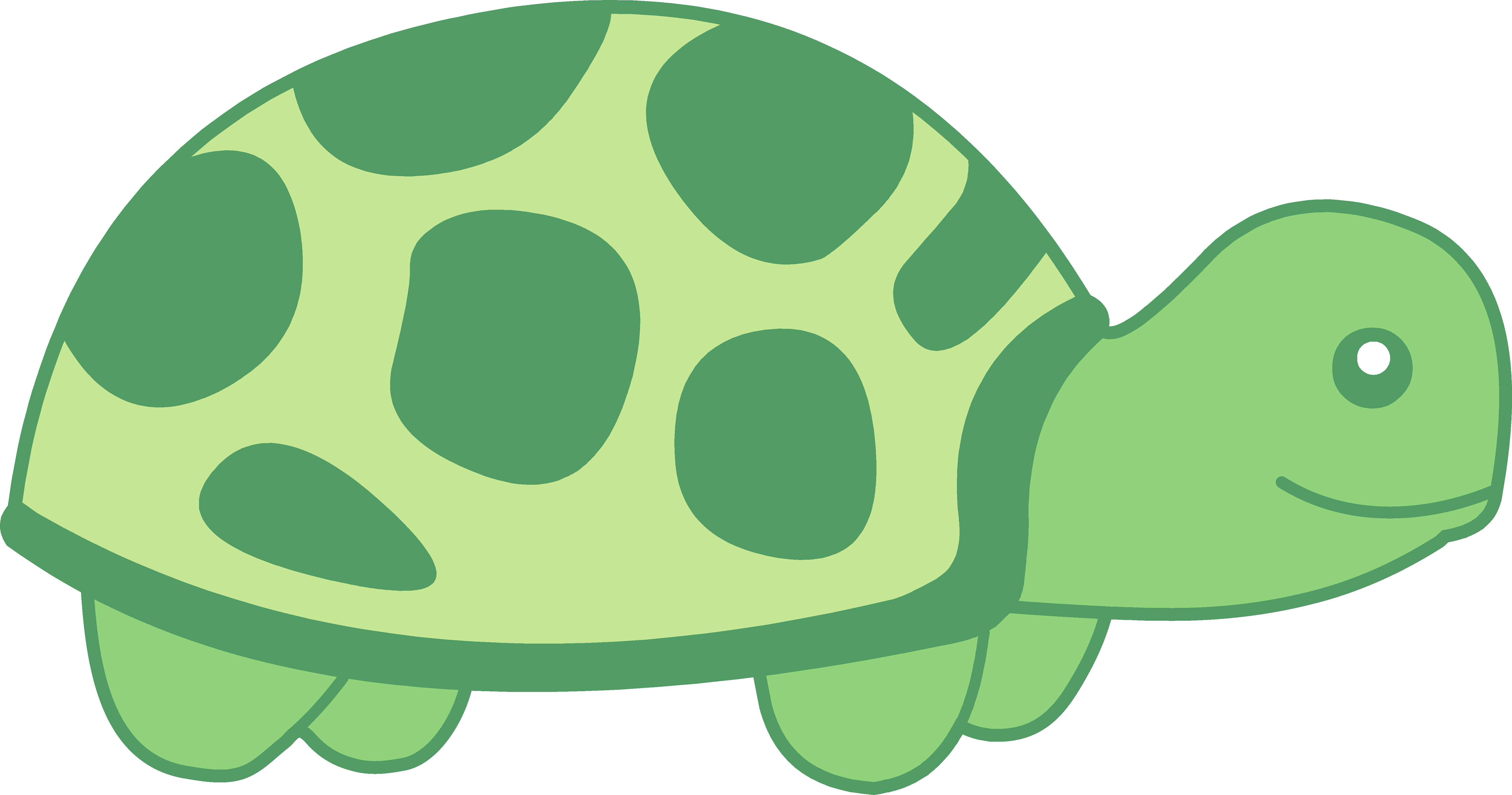 Little Green Turtle Design - Turtle Clipart (6352x3339), Png Download