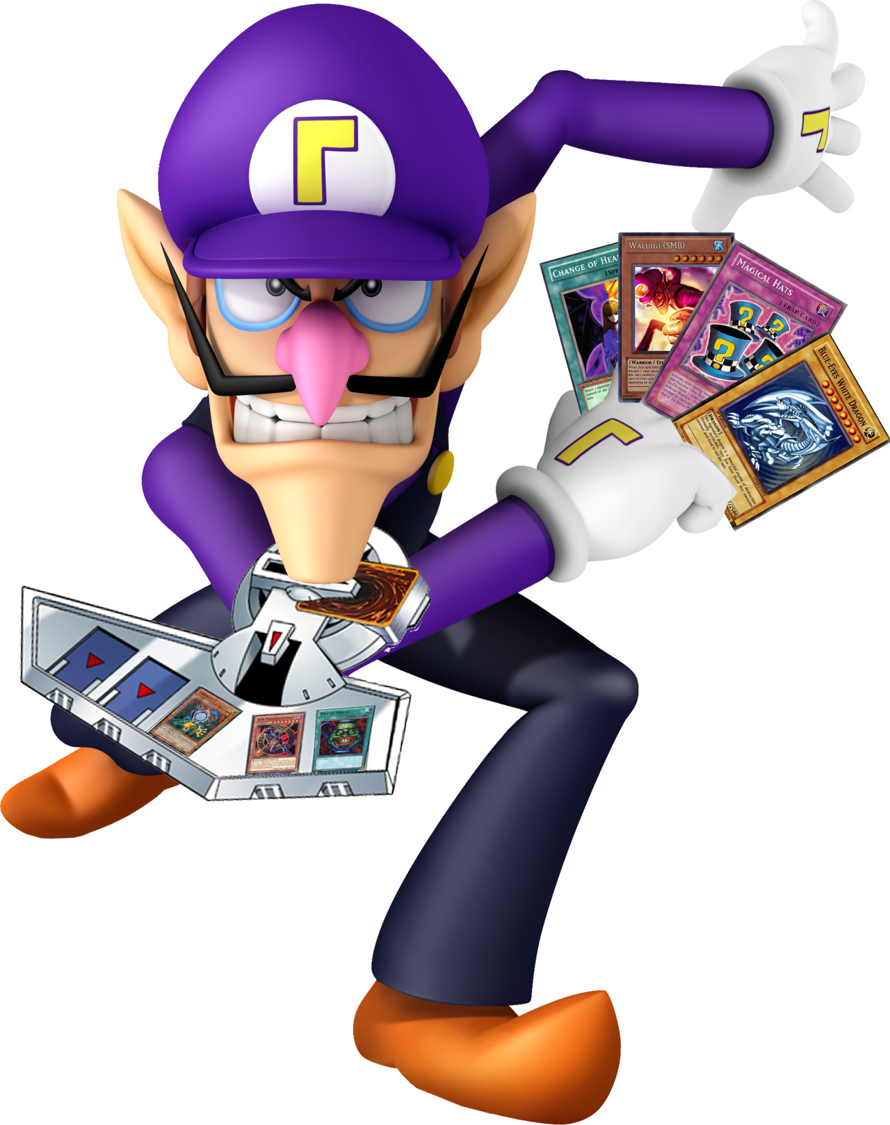 Waluigi - Mario And Sonic At The Olympic Winter Games Waluigi (1280x1618), Png Download