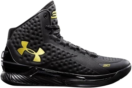 Ua Curry 1- Black And Gold Banner - Under Armour Curry 1 (446x446), Png Download