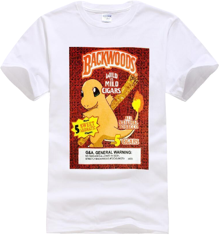 Charmander Pokemon Backwoods T-shirt - Pikachu Backwoods T Shirt (833x829), Png Download