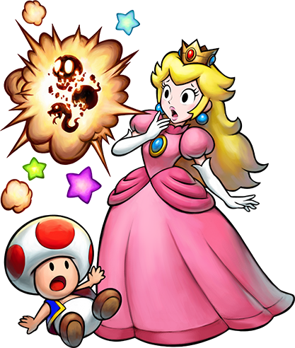 Mario And Luigi™ - Mario And Luigi Bowser's Inside Story Peach (417x492), Png Download