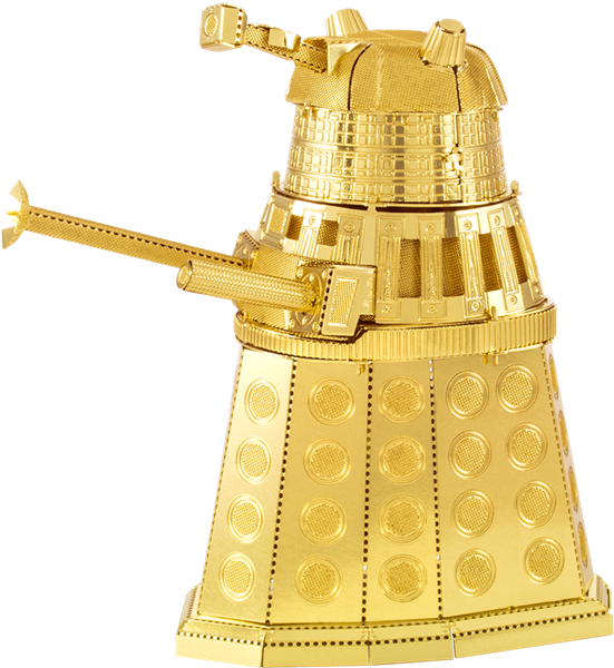 Picture Of Doctor Who Gold Dalek - Metal Earth - 3d Metal Model Kit - Doctor (620x619), Png Download
