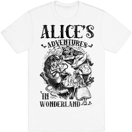 Alice's Adventures In Wonderland Mens T-shirt - Alice In Wonderland T Shirt (484x484), Png Download