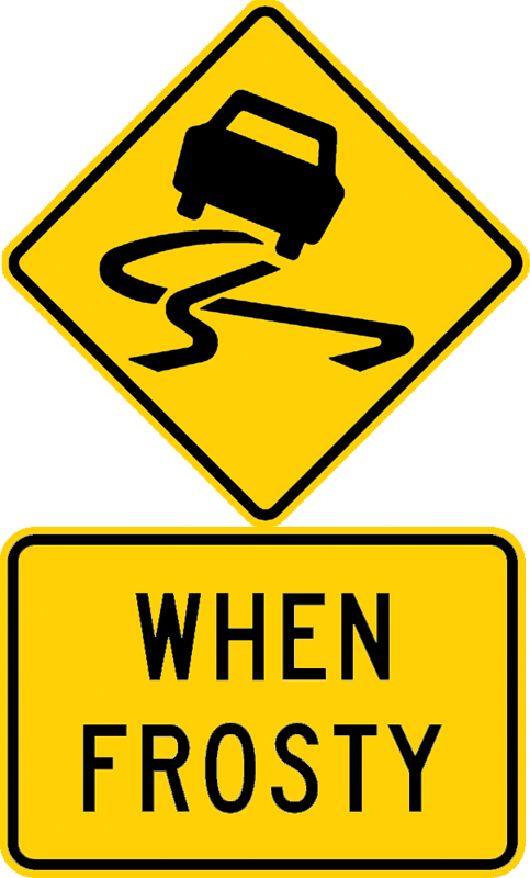 Australian Slippery Road Surface Sign - Slippery Road Sign Nz (483x800), Png Download