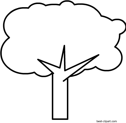 Free Black And White Oak Tree Clipart - Oak (450x450), Png Download